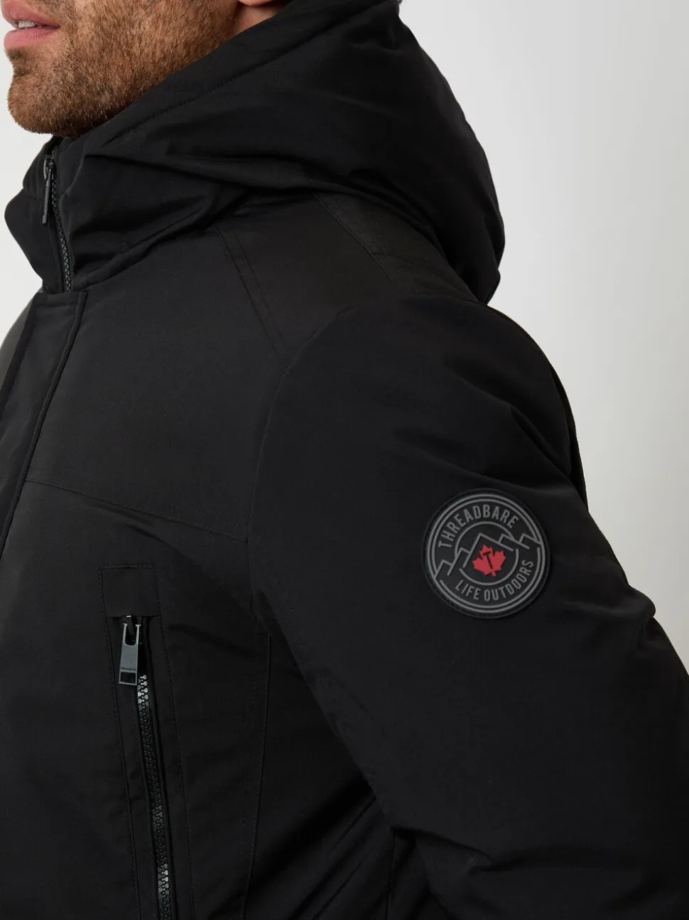 Threadbare Mock Inner Longline Utility Coat