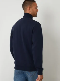 Threadbare Textured Quarter Zip Sweatshirt