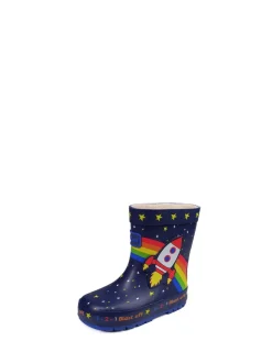 ToeZone blauwe Quinn Space Rocket regenlaarzen