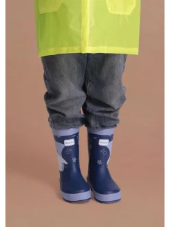 ToeZone Boys Blue Shark Waterproof Wellies