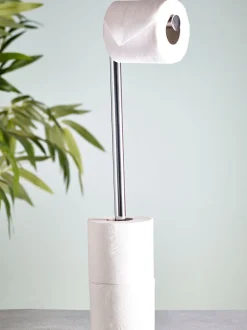 Toiletrolhouder met roterende bovenkant