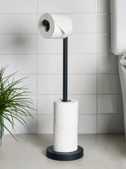 Toiletrolhouder met roterende bovenkant