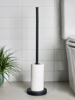 Toiletrolhouder met roterende bovenkant