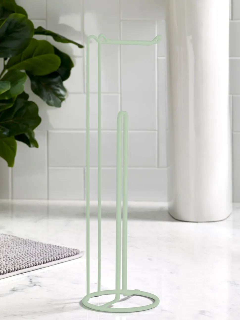 Toiletrolhouder van metalen draad