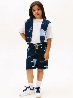 Tommy Hilfiger All-Over Logo Print Sweat Shorts