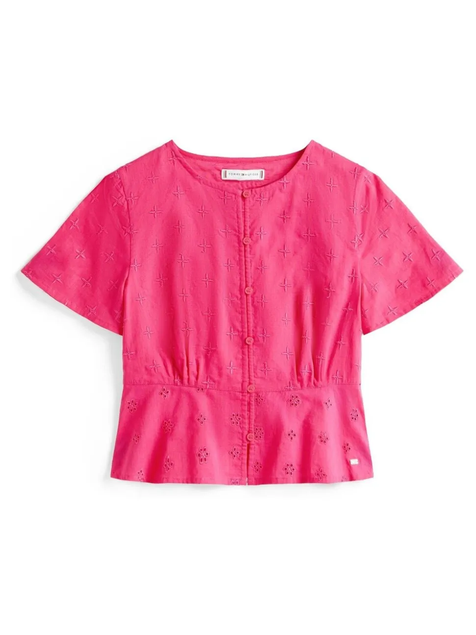 Tommy Hilfiger Broderie Anglaise Short Sleeve Blouse