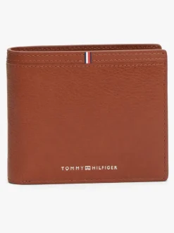 Tommy Hilfiger Corporate Logo Leather Flap Bifold Wallet
