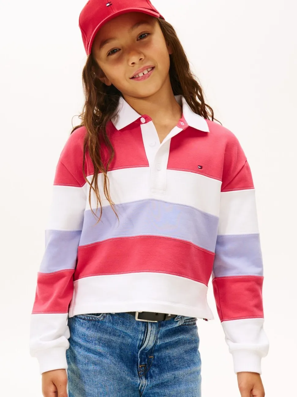 Tommy Hilfiger Essential Colour-Blocked Long Sleeve Polo Shirt