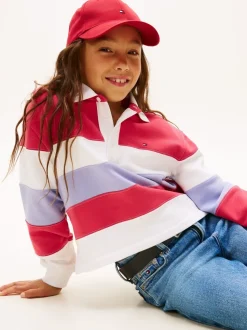 Tommy Hilfiger Essential Colour-Blocked Long Sleeve Polo Shirt