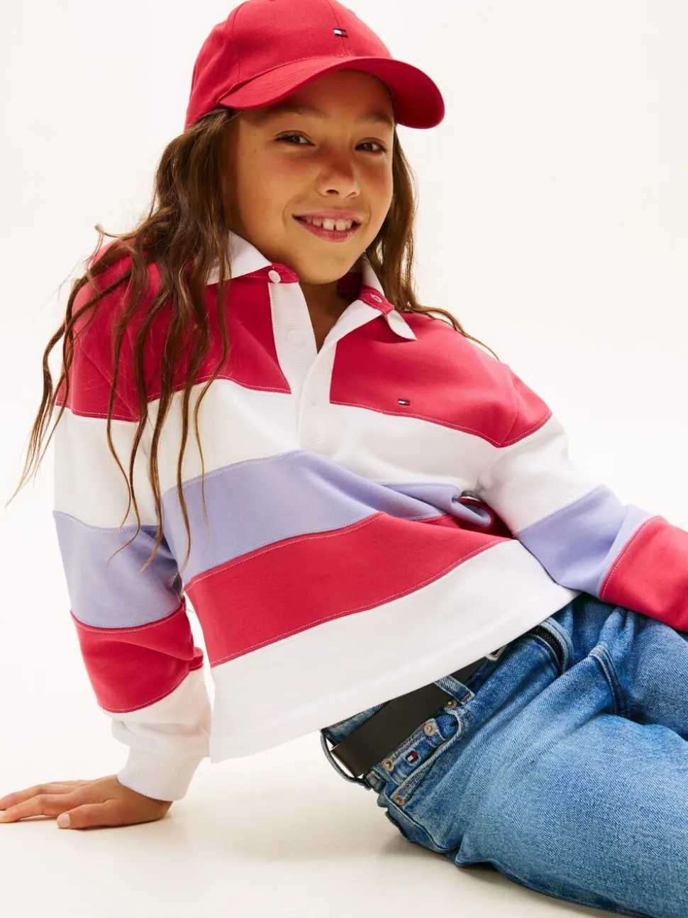 Tommy Hilfiger Essential Colour-Blocked Long Sleeve Polo Shirt