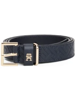 Tommy Hilfiger Leather Embossed Logo Belt