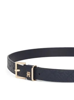 Tommy Hilfiger Leather Embossed Logo Belt