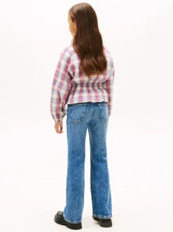 Tommy Hilfiger Regular Fit Check Smock Detail Blouse