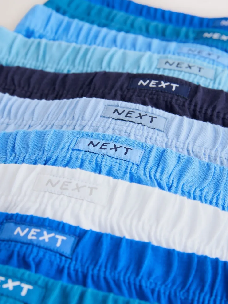 Tonaal blauw - 100% katoenen slip verpakking van 10 (1,5 - 16 jr)