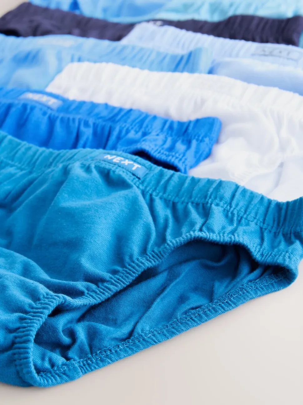 Tonaal blauw - 100% katoenen slip verpakking van 10 (1,5 - 16 jr)