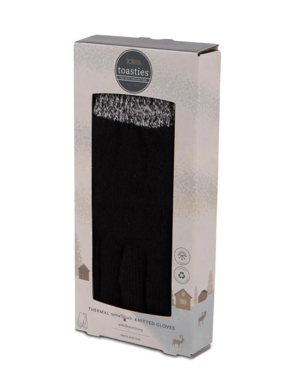 Totes gebreide SmarTouch winterhandschoenen met stretch en geborstelde binnenkant voor heren