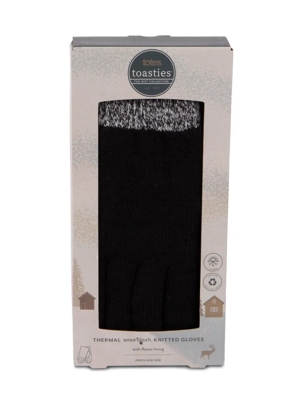 Totes gebreide SmarTouch winterhandschoenen met stretch en geborstelde binnenkant voor heren