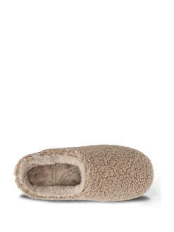 Totes Isotoner Ladies Borg Swept Back Mules