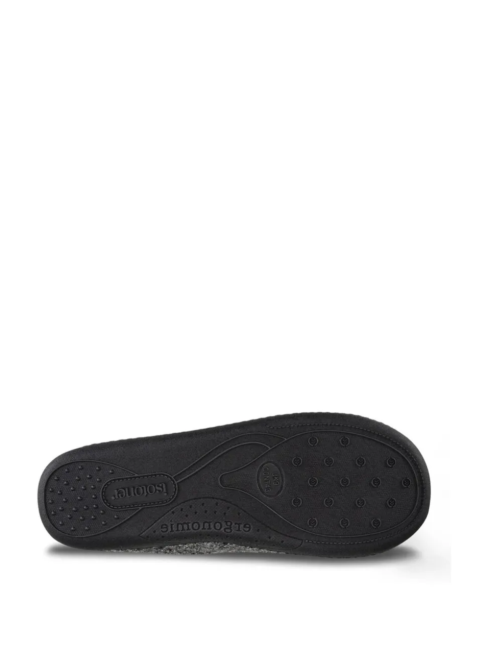 Totes Isotoner Mens Felt Full Back Slippers With Pull Toggle