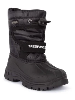 Trespass Unisex Kids Dodo Black Snow Boots