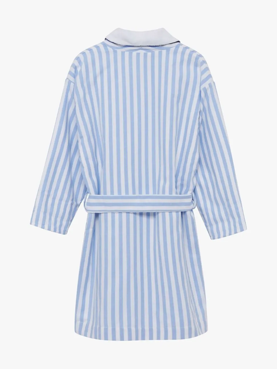 Trotters London Blue Stripe Felix 100% Cotton Bathrobe