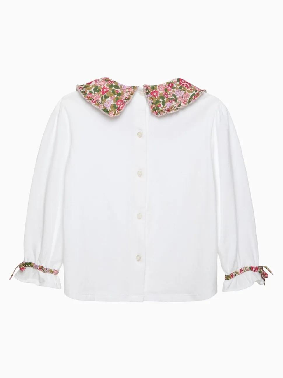 Trotters London Red Hedgerow Pie Crust Jersey Blouse