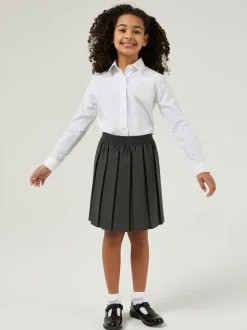 Trutex - Verpakking van 3 witte schooloverhemden met lange mouwen en regular fit