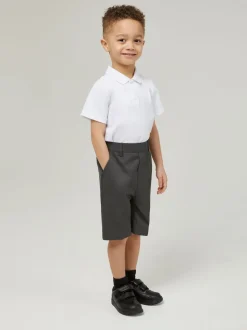 Trutex Junior Boys Slim Leg Grey 2 Pack School Shorts