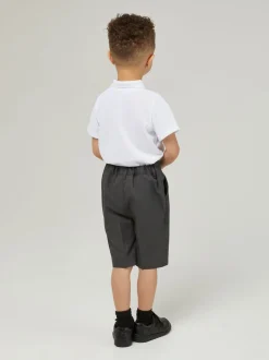Trutex Junior Boys Slim Leg Grey 2 Pack School Shorts