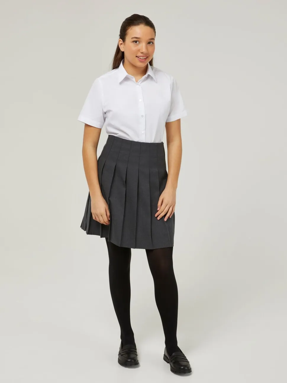 Trutex White Regular Fit Short Sleeve 2 Pack School Shirts
