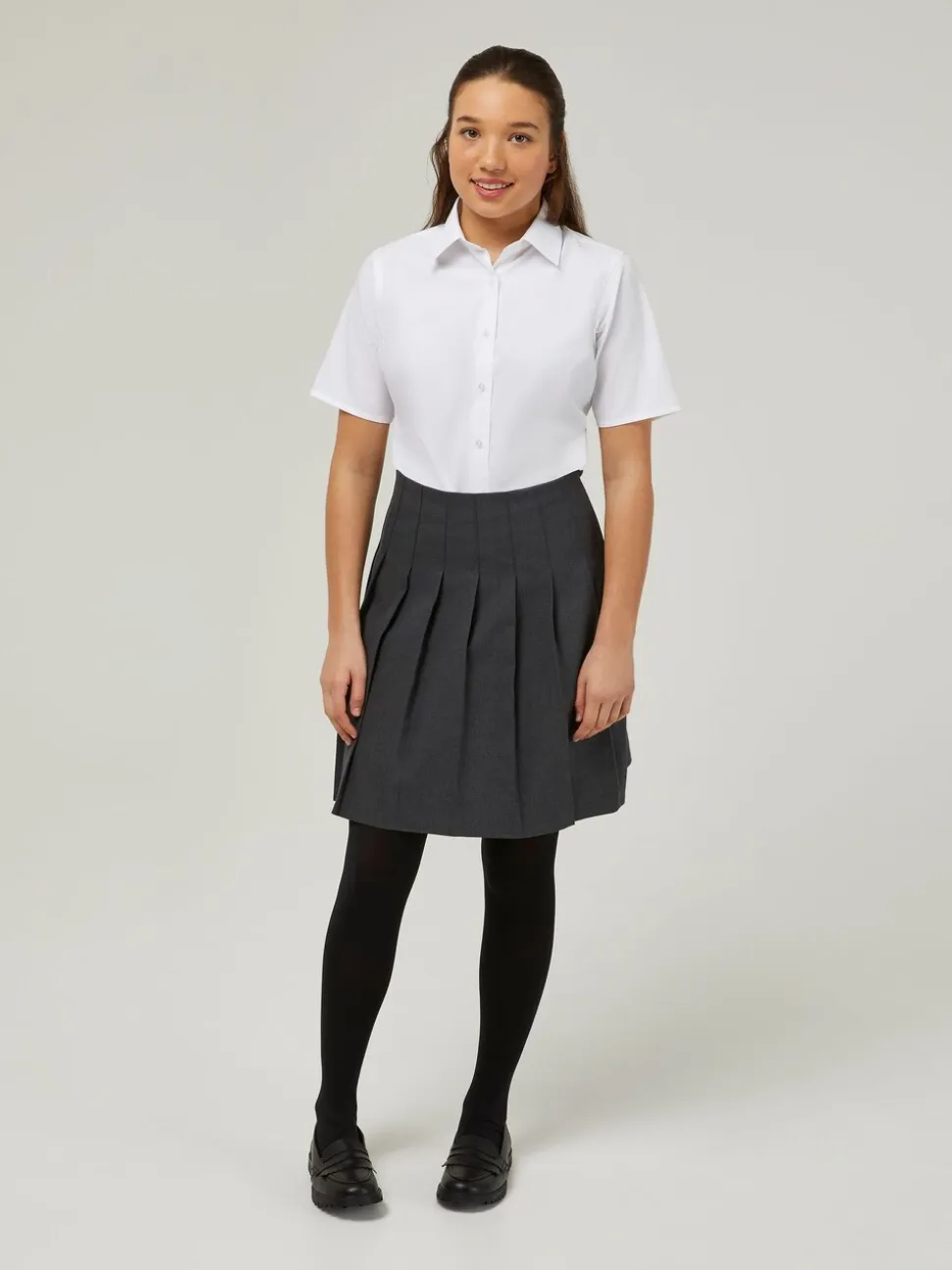 Trutex White Regular Fit Short Sleeve 3 Pack School Shirts