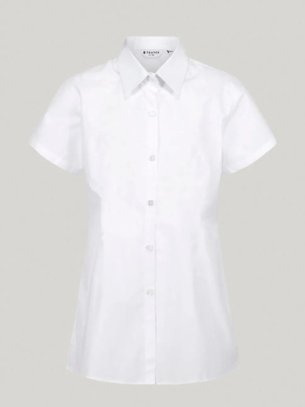 Trutex White Regular Fit Short Sleeve 3 Pack School Shirts