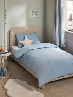 Tufted Stars Cotton Duvet Cover and Pillowcase Set