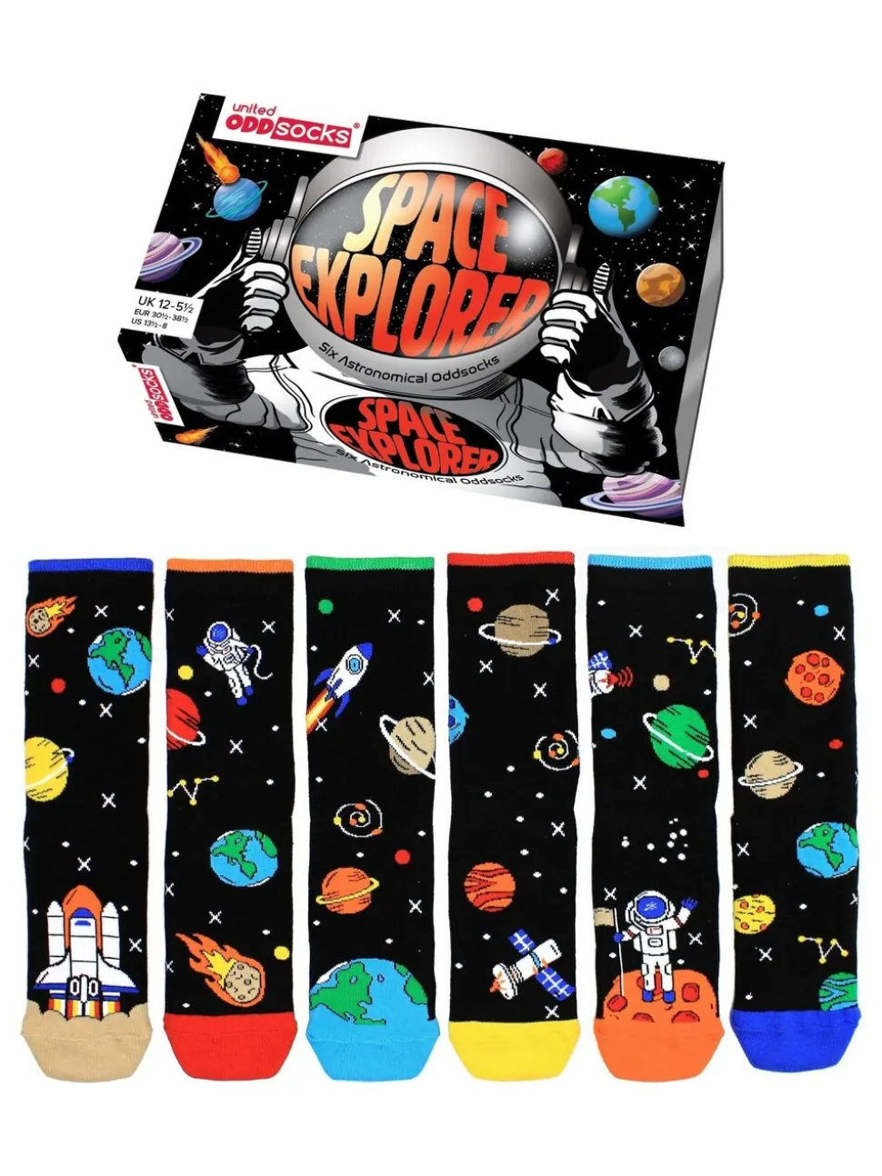 United Odd Socks Space Explorer Socks 3 pack