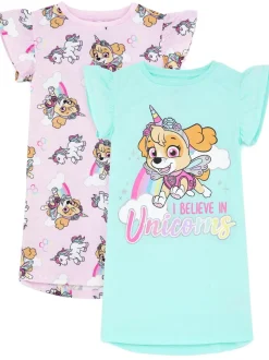 Vanilla Underground - Set van 2 meerkleurige Paw Patrol nachthemden voor meisjes