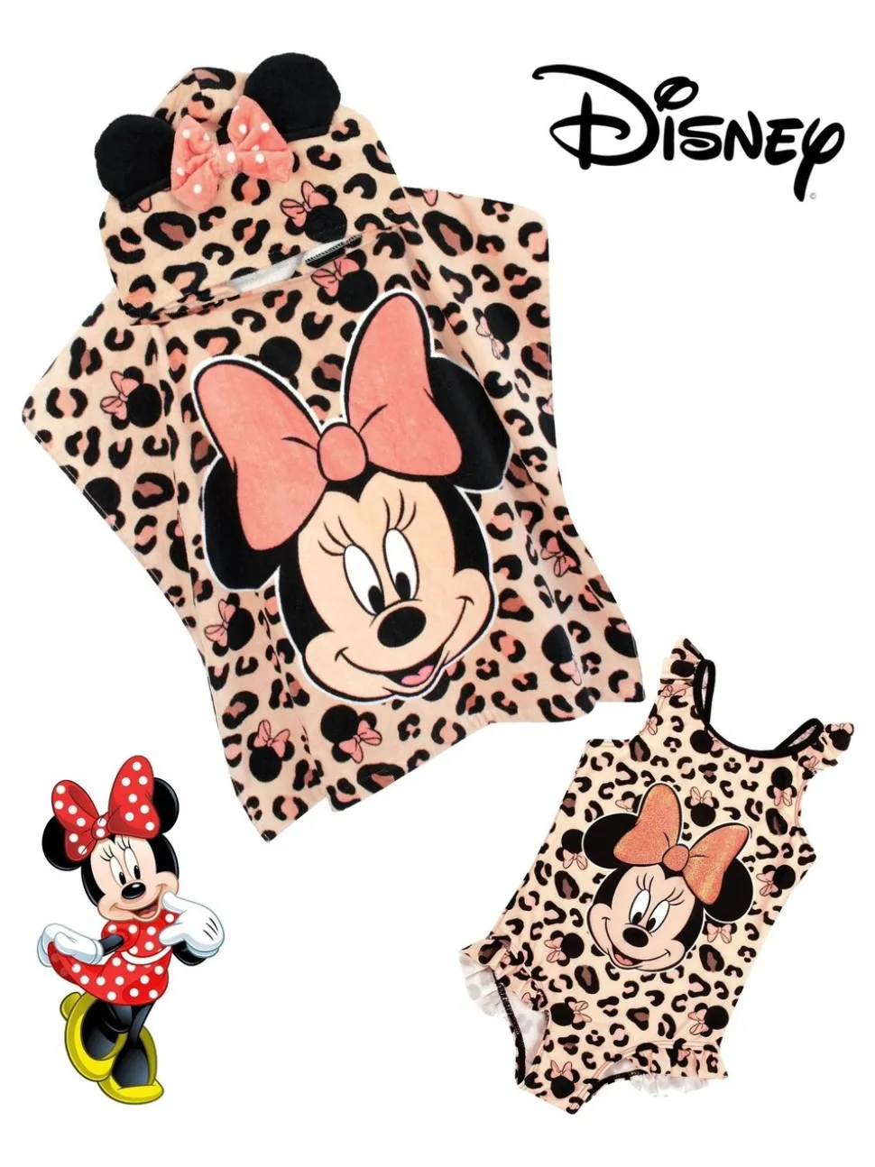 Vanilla Underground badpak en ponchoset met Minnie Mouse-personage
