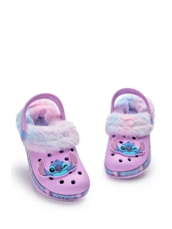 Vanilla Underground Disney Stitch klompen met voering van imitatiebont voor meisjes