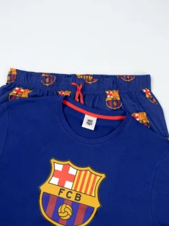 Vanilla Underground FC Barcelon Short Sleeve Long Leg Pyjamas Set
