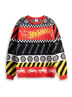 Vanilla Underground Hot Wheels Tyre & Spanner Fairisle Christmas Jumper