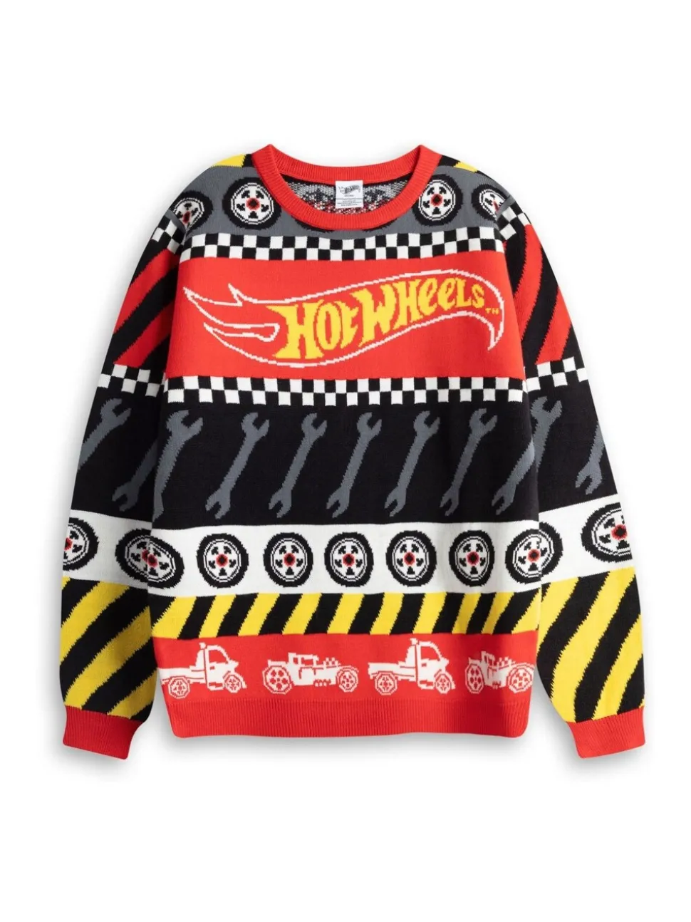 Vanilla Underground Hot Wheels Tyre & Spanner Fairisle Christmas Jumper