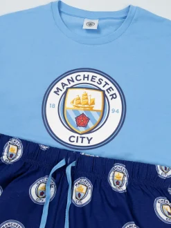 Vanilla Underground Manchester City Short Sleeve Long Leg Pyjamas Set