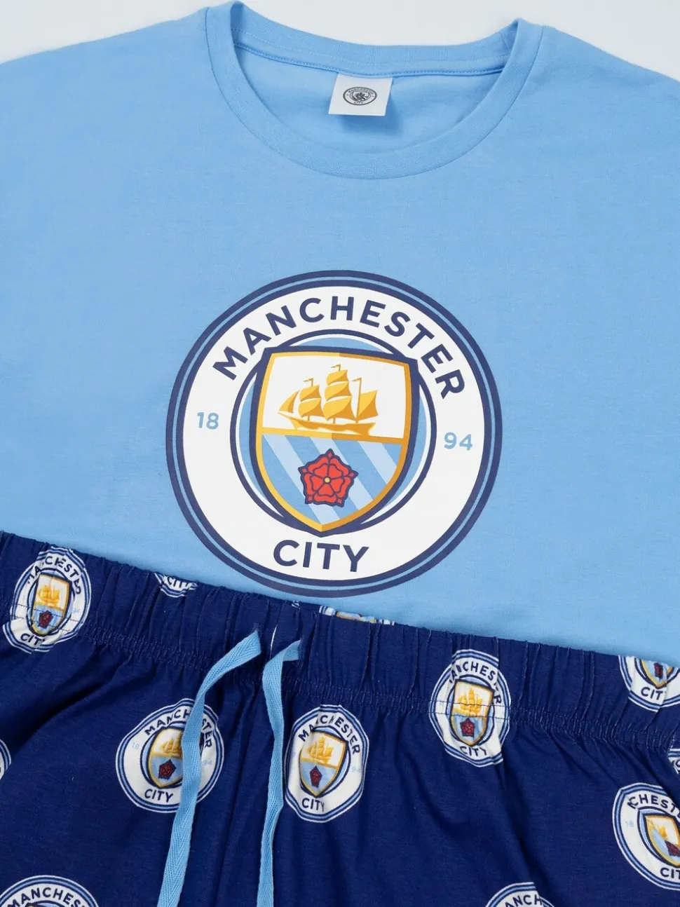 Vanilla Underground Manchester City Short Sleeve Long Leg Pyjamas Set