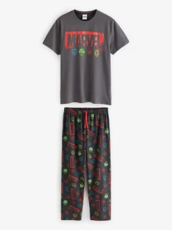 Vanilla Underground Marvel Avengers 100% Cotton Short Sleeve Long Leg Pyjamas Set