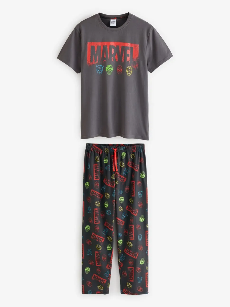 Vanilla Underground Marvel Avengers 100% Cotton Short Sleeve Long Leg Pyjamas Set