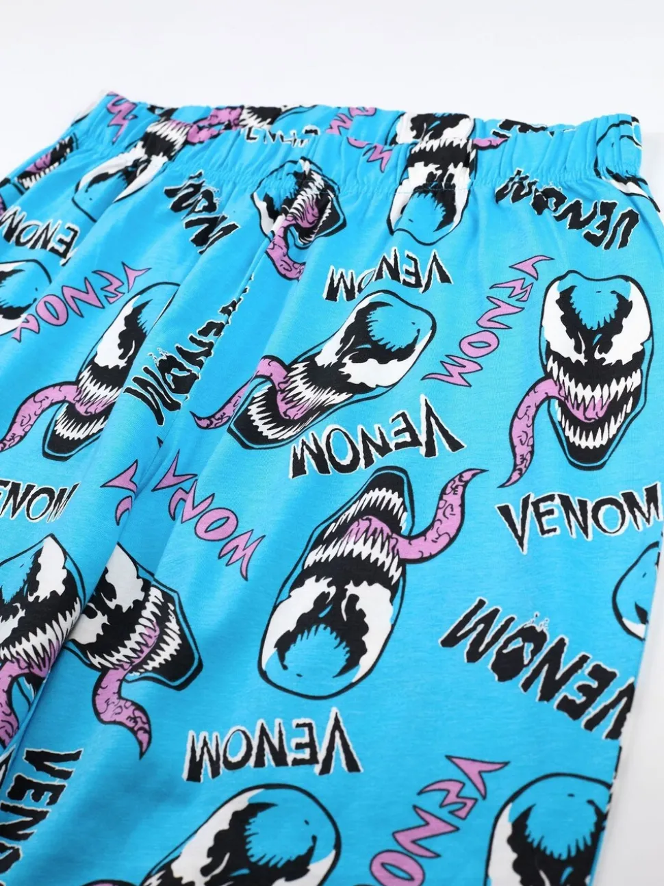 Vanilla Underground Marvel Venom pyjama met korte mouwen en lange pijpen voor heren van 100% katoen