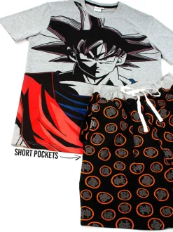 Vanilla Underground Mens Dragon Ball Z Goku Short Sleeve Long Leg Pyjamas Set