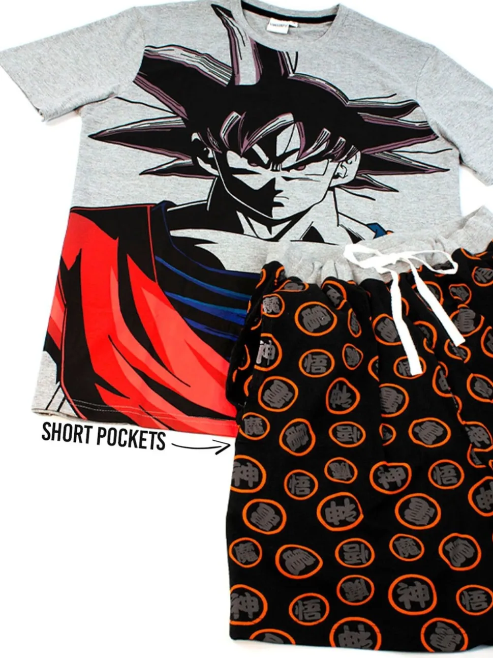 Vanilla Underground Mens Dragon Ball Z Goku Short Sleeve Long Leg Pyjamas Set