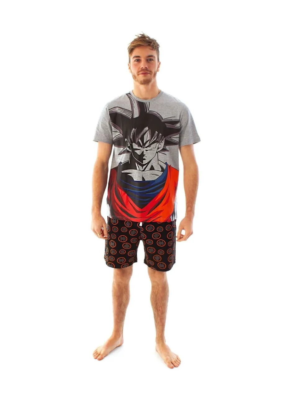 Vanilla Underground Mens Dragon Ball Z Goku Short Sleeve Long Leg Pyjamas Set