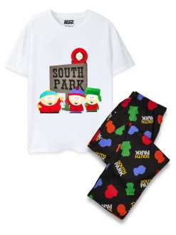 Vanilla Underground Mens White South Park 100% Cotton Licensed Pyjamas