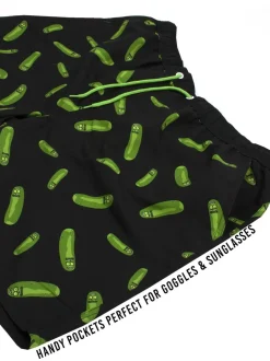 Vanilla Underground Mens Rick And Morty Black Swim Shorts